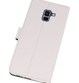 Wallet Cases Hülle für Galaxy A8 2018 Weiß