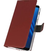 Étuis portefeuille pour Galaxy A8 2018 Brown