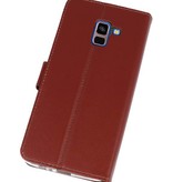 Étuis portefeuille pour Galaxy A8 2018 Brown