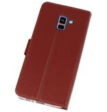 Wallet Cases Hülle für Galaxy A8 2018 Braun