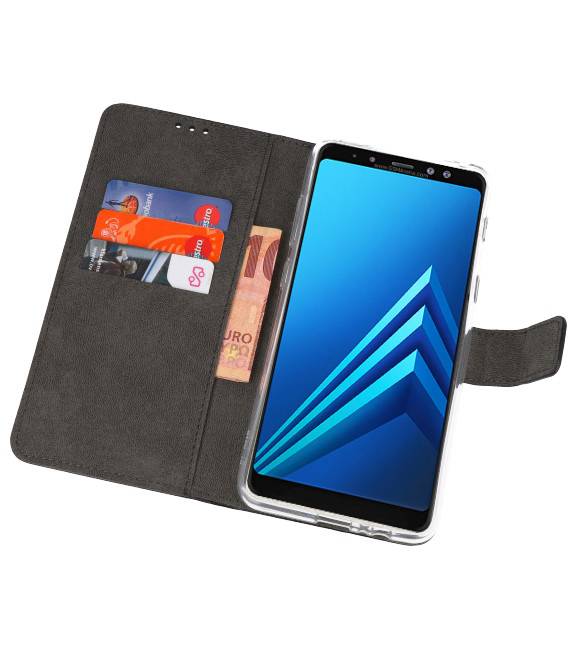 Funda con estuche Wallet para Galaxy A8 Plus 2018 Black