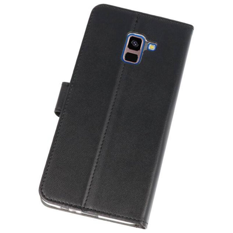 Étuis portefeuille pour Galaxy A8 Plus 2018 Noir