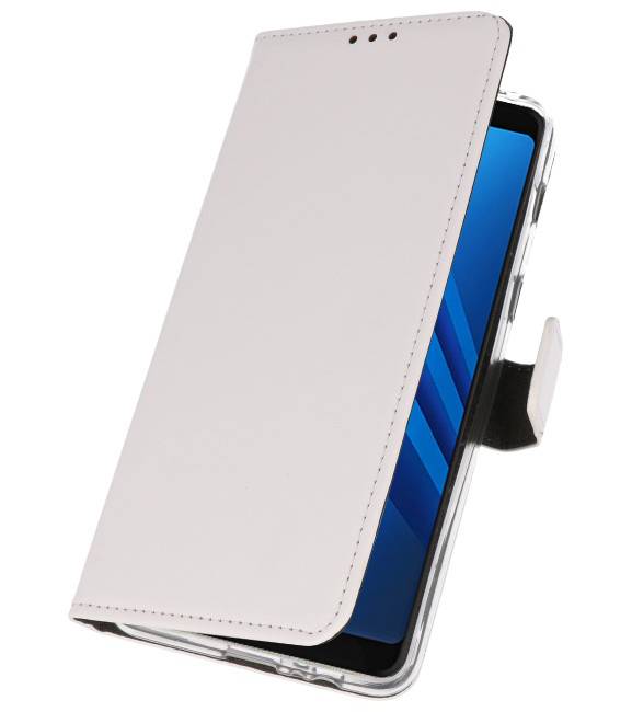 Etuis portefeuille pour Galaxy A8 Plus 2018 Blanc