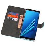 Wallet Cases Hoesje voor Galaxy A8 Plus 2018 Blauw