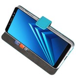 Estuche para estuches Wallet para Galaxy A8 Plus 2018 Blue