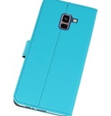 Wallet Cases Hülle für Galaxy A8 Plus 2018 Blau