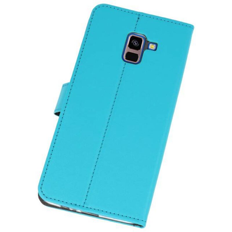 Estuche para estuches Wallet para Galaxy A8 Plus 2018 Blue