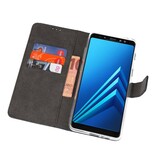 Wallet Cases Hoesje voor Galaxy A8 Plus 2018 Navy