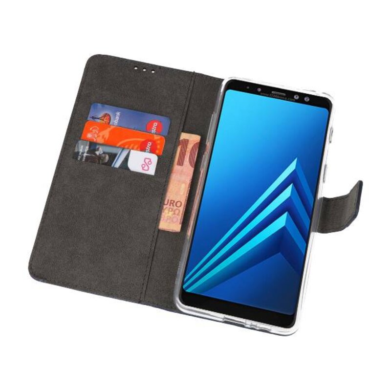 Etuis portefeuille pour Galaxy A8 Plus 2018 Navy