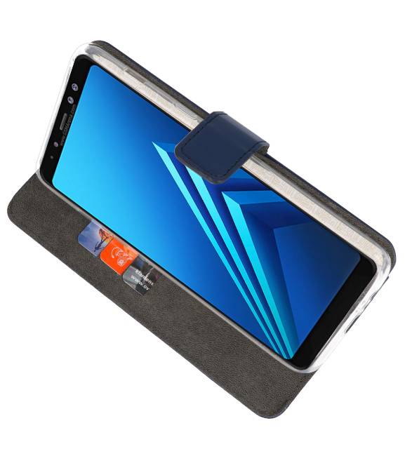Wallet Cases Tasche für Galaxy A8 Plus 2018 Navy