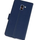 Wallet Cases Tasche für Galaxy A8 Plus 2018 Navy
