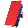 Wallet Cases Hoesje voor Galaxy A8 Plus 2018 Rood