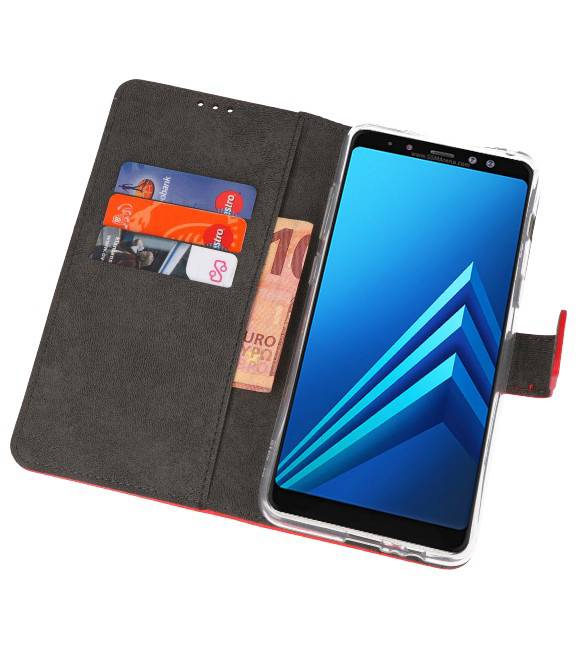 Wallet Cases Case for Galaxy A8 Plus 2018 Red