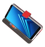 Wallet Cases Case for Galaxy A8 Plus 2018 Red