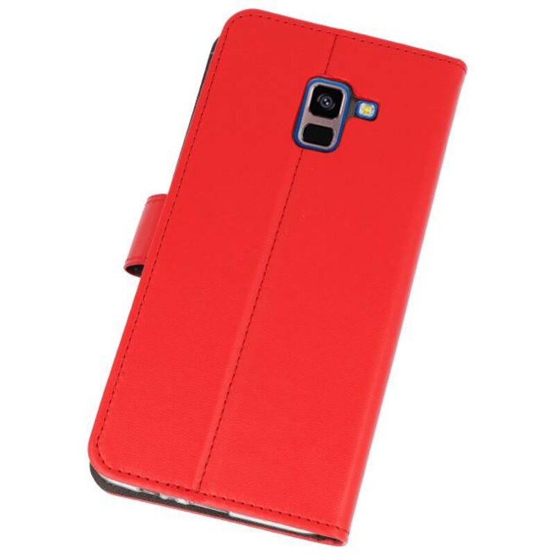 Etuis portefeuille pour Galaxy A8 Plus 2018 Rouge