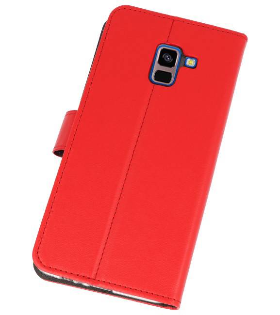 Wallet Cases Hülle für Galaxy A8 Plus 2018 Rot