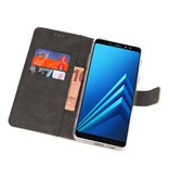 Wallet Cases Hoesje voor Galaxy A8 Plus 2018 Goud