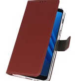 Custodia a Portafoglio per Galaxy A8 Plus 2018 Marrone