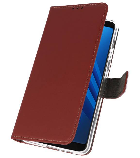 Etuis portefeuille pour Galaxy A8 Plus 2018 Brown