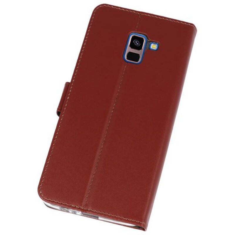 Etuis portefeuille pour Galaxy A8 Plus 2018 Brown