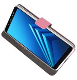 Estuche con monedero para Galaxy A8 Plus 2018 rosa