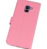 Estuche con monedero para Galaxy A8 Plus 2018 rosa