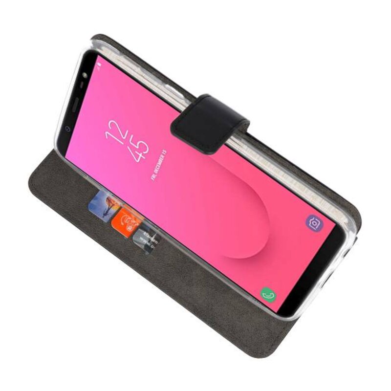 Custodia a Portafoglio per Galaxy J8 Nero