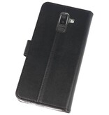 Wallet Cases Tasche für Galaxy J8 Schwarz