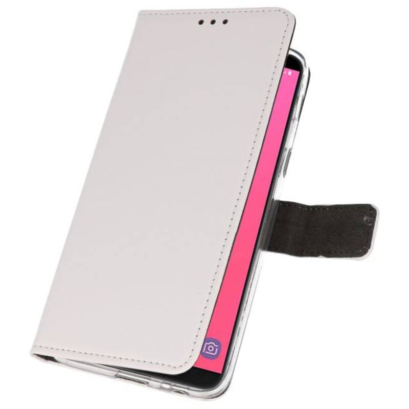 Wallet Cases Tasche für Galaxy J8 Weiß