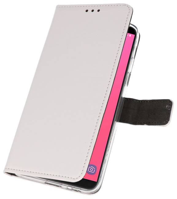 Wallet Cases Hoesje voor Galaxy J8 Wit