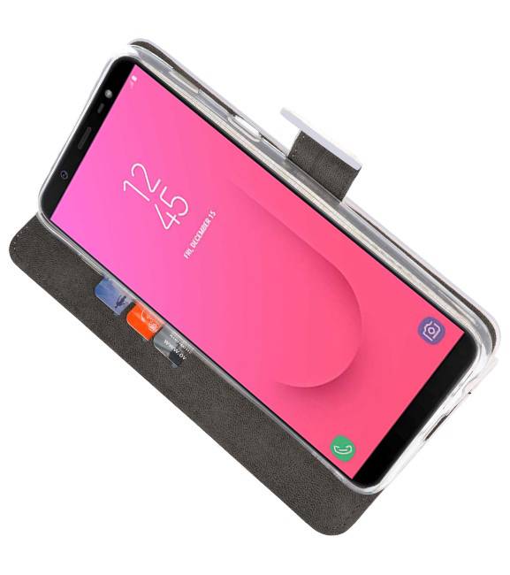 Wallet Cases Tasche für Galaxy J8 Weiß