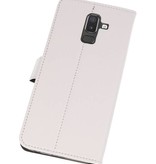 Wallet Cases Hoesje voor Galaxy J8 Wit