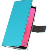 Wallet Cases Tasche für Galaxy J8 Blau