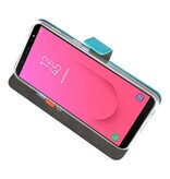 Étui portefeuille pour Galaxy J8 Blue