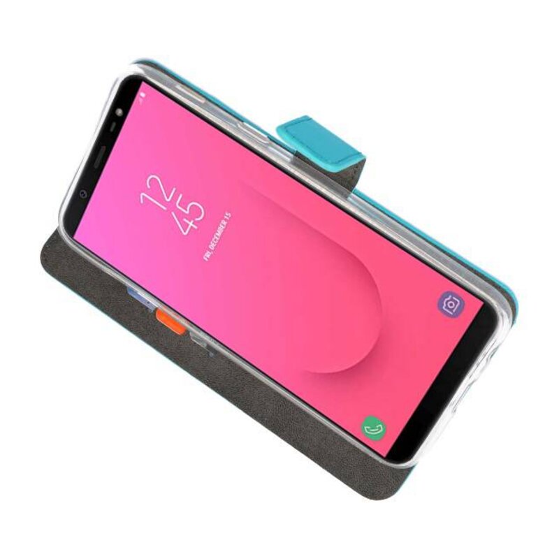 Wallet Cases Case for Galaxy J8 Blue