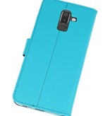 Wallet Cases Tasche für Galaxy J8 Blau