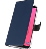 Étuis portefeuille pour Galaxy J8 Navy