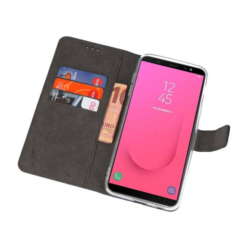 Wallet Cases Case for Galaxy J8 Navy
