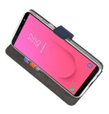 Wallet Cases Tasche für Galaxy J8 Navy