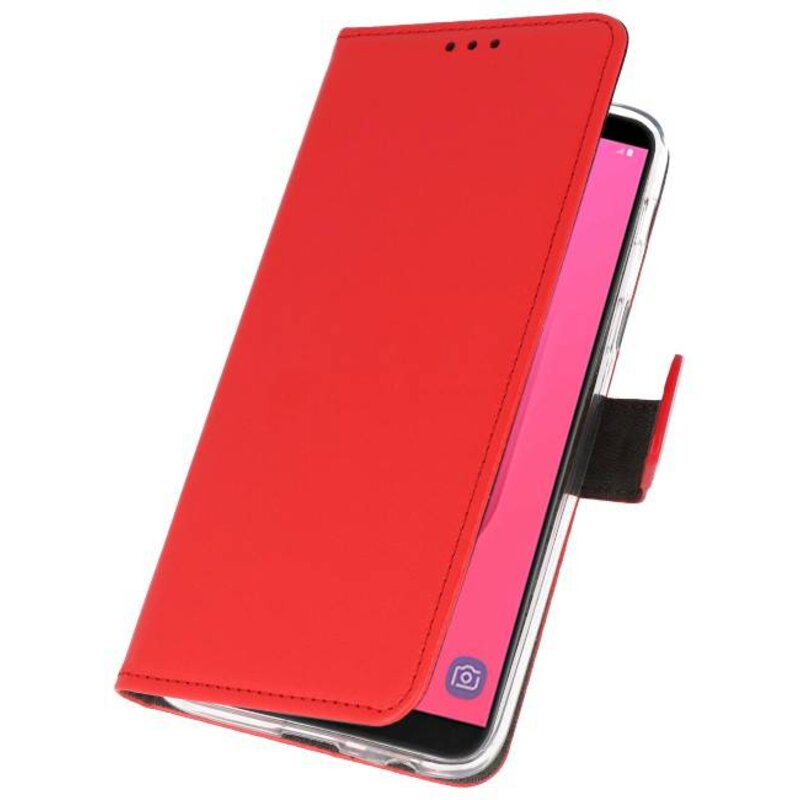 Custodia a Portafoglio per Galaxy J8 Rosso