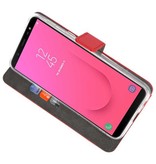 Wallet Cases Tasche für Galaxy J8 Rot