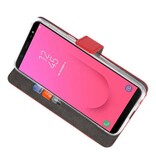 Étui portefeuille pour Galaxy J8 Red