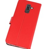 Wallet Cases Hoesje voor Galaxy J8 Rood