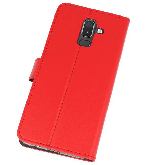 Étui portefeuille pour Galaxy J8 Red