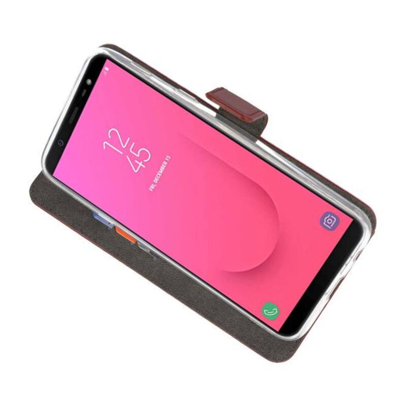 Wallet Cases Case for Galaxy J8 Brown