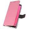 Wallet Cases Hoesje voor Galaxy J8 Roze