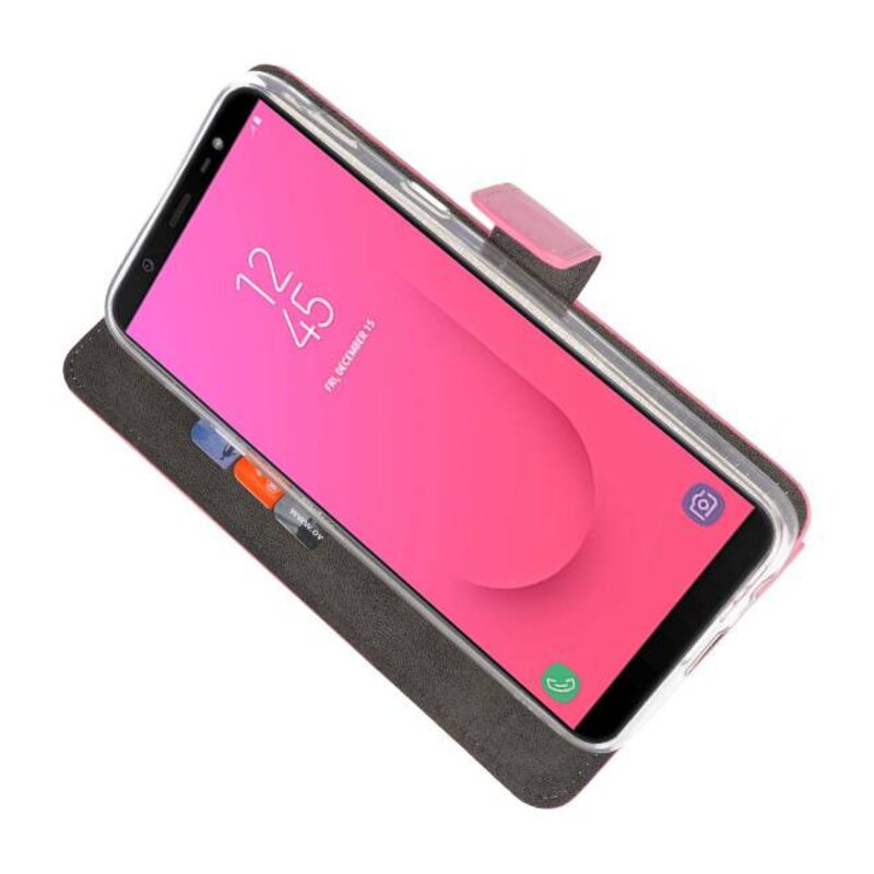 Estuche con monedero para Galaxy J8 rosa
