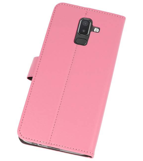 Estuche con monedero para Galaxy J8 rosa