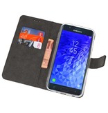 Wallet Cases Hoesje voor Galaxy J7 2018 Zwart