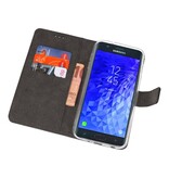 Wallet Cases Hoesje voor Galaxy J7 2018 Zwart